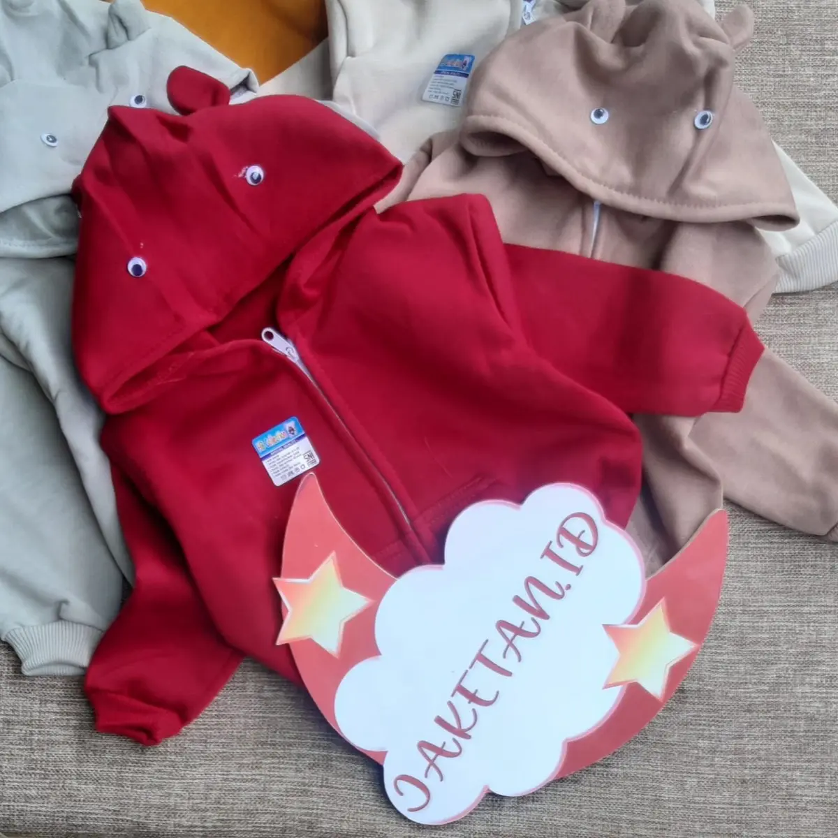 Jaketan-jaket saku anak bahan fleeace usia 3-12 bulan