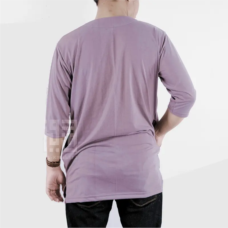 Kurta Pakistan Bahan Kaos Lengan 3/4 Baju Koko Muslim Fashion Dewasa Nyaman Panjang 5