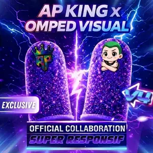 PROMO Sarung Jempol AP King V4 X Omped Visual Spesial Edition! Super Responsif, Anti Keringat, Free 2 Sticker -Untuk Gaming Game Free Fire, Mobile Legends & Roblox