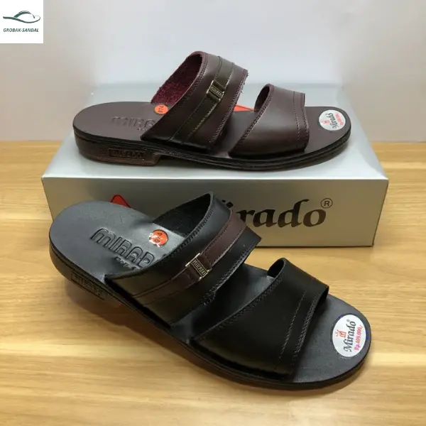 Sendal Kulit Pria Mirado Bandua Model 974 - Shoes Sandal Kasual 0