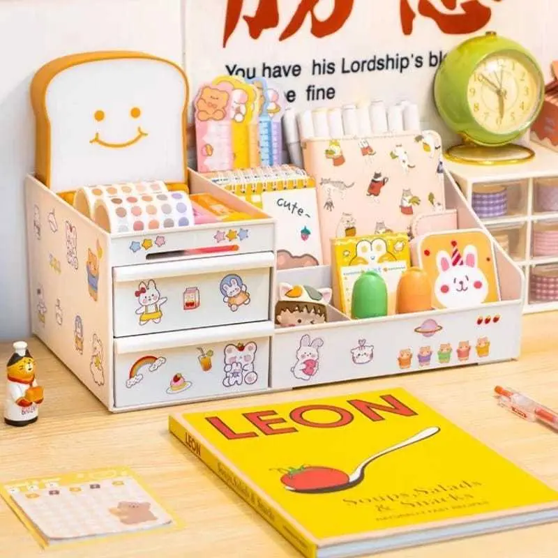 Rak Kosmetik 2 Laci Mini Free Sticker / Tempat Makeup 2 Laci Mini 0