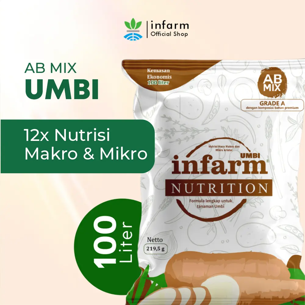 Nutrisi Tanaman Ab Mix Umbi 100 Liter untuk hidroponik dan Tanah Infarm grande  obat