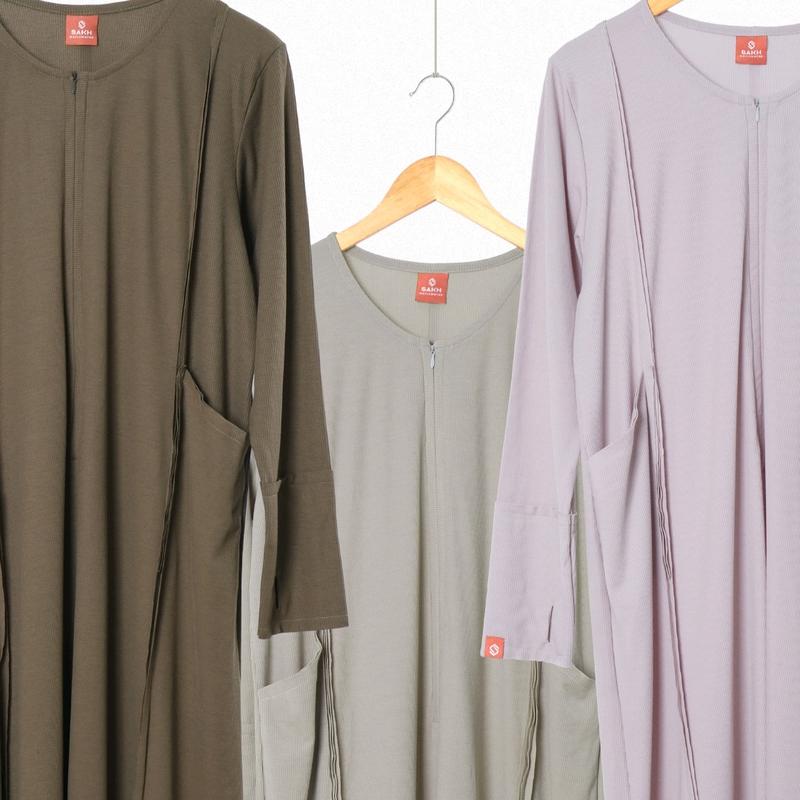 Saba dress knit daily muslimah gamis kaos olahraga 6