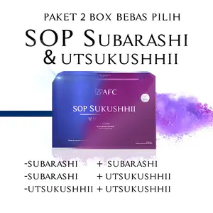 SOP SUBARASHI DAN UTSUKUSHHII  ASLI BEBAS PILIH SUPLEMEN KESEHATAN RASA ANGGUR DAN JERUK [PAKET 2 BOX]