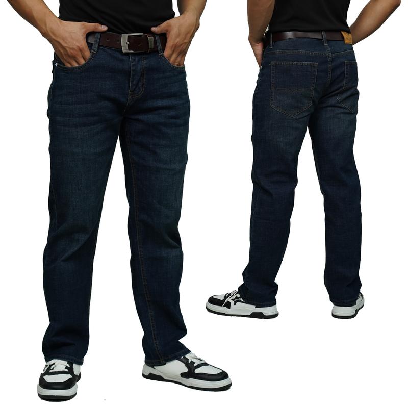 R-28 Quần Jean Nam Dài Ống Suông CC Co Giãn Xanh Rêu