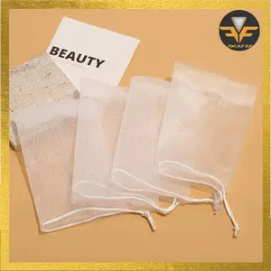 Kantong Jaring Busa Sabun Batang / Soap Foaming Pouch Sabun Jaring Busa dengan Tali Gantung / Jaring Halus untuk Sabun Batang