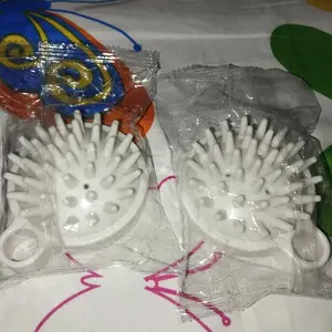 UNIQSOO Sisir Keramas Bulat Silikon Anti Ketombe Sikat Rambut Dan Pemijat Kulit Kepala Lembut Scalp Silicone Comb Alat Penggaruk Kulit Kepala