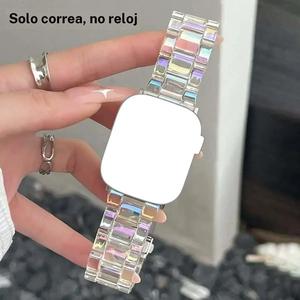 Correa de Reloj a la Moda (Solo Correa), 1 Pieza, Correa de Reloj Ligera y Ajustable para Mujeres y Hombres, Accesorios Compatibles con Apple Watch Series Ultra3 2 1 S10/SE/S9/S8/S7/S6/S5/S4/S3/S2/S1