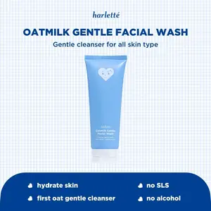 Harlette Oatmilk Gentle Facial Wash | Sensitive, Dry, Combination, Irritated Skin, Membersihkan & Mencerahkan, Rekomendasi