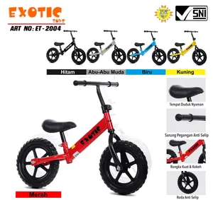Sepeda Anak Balance Bike Push Bike Tanpa Pedal EXOTIC ET 2004 Rangka Besi Roda Karet EVA ET-2004