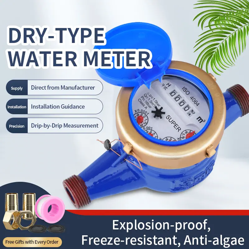 Harga Pabrik Langsung  Meteran Air-Water Meter BodiBesi& PVC Tahan Karat &Awet, Pengukur Aliran Air Akurat untuk Rumah, PDAM, Industri, Pertaniandan Tambak