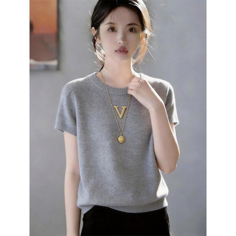 Áo thun nữ tay ngắn cổ tròn in chữ, kiểu dáng thời trang, size lớn, phong cách…