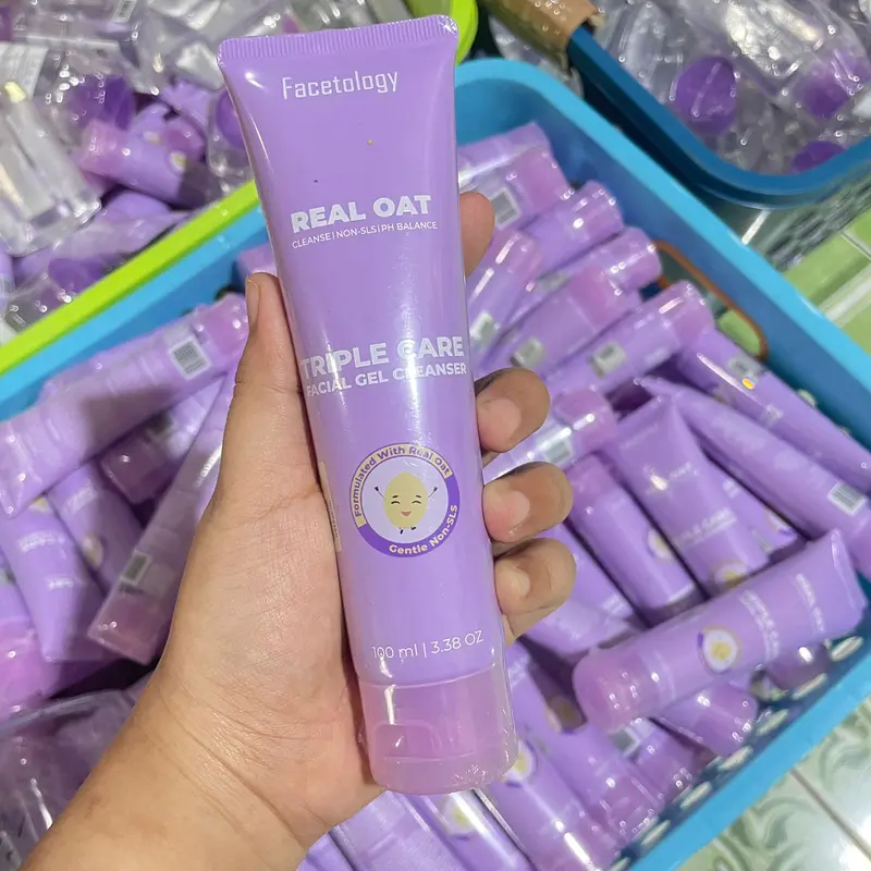 FACETOLOGY Facial Gel Cleanser Real Oat & Acne Calm - Sabun Cuci Muka 6