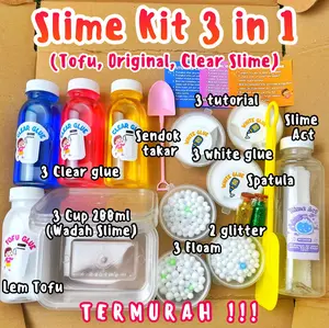 [Promo] Slime Kit 3 in 1 [Termurah] mainan anak Squishy Toys
