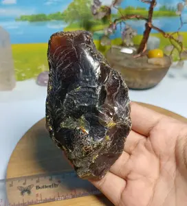 Natural Batu Amber Rough / Raw , Blue UV reactive (10)