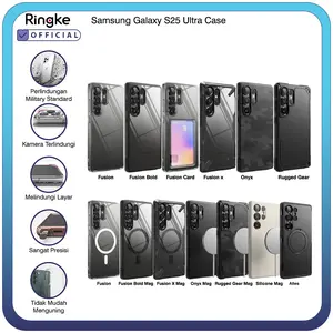 Casing Ringke Compatible For Samsung Galaxy S25 Ultra Fusion Magnetic / Bold Magnetic / Fusion X Magnetic / Onyx Magnetic / Silicone Magnetic / Rugged Gear / Alles Case Magsafe Softcase Tipis Hardcase Slim Armor Drop Anti Slip Cover Full Protection