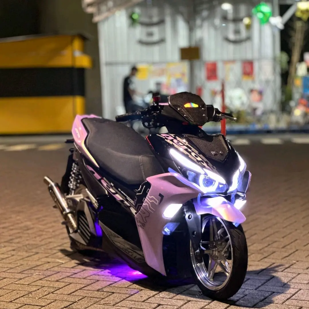 STRIPING STICKER TRANSPARAN ALL NEW AEROX CONNECTED NVX 155 CUSTOM REVULSION DESIGN