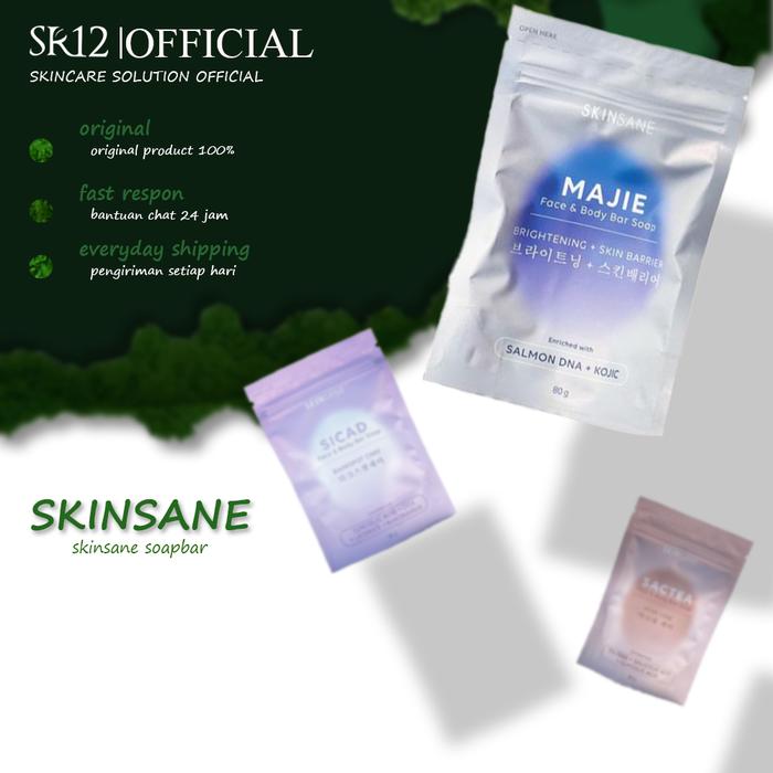 Gambar Skinsane Face And Body Soap Bar Sabun Pembersih Wajah dengan DNA Salmon, Collagen, dan Vitamin E - SICAD dari SR12 SKINCARE SOLUTION Kota Tangerang Tokopedia