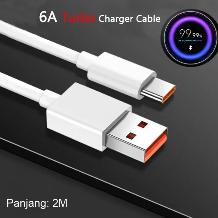 Charger Kabel USB Type Tipe C 100W Data Multifungsi Fast Charging 6A 2M 7