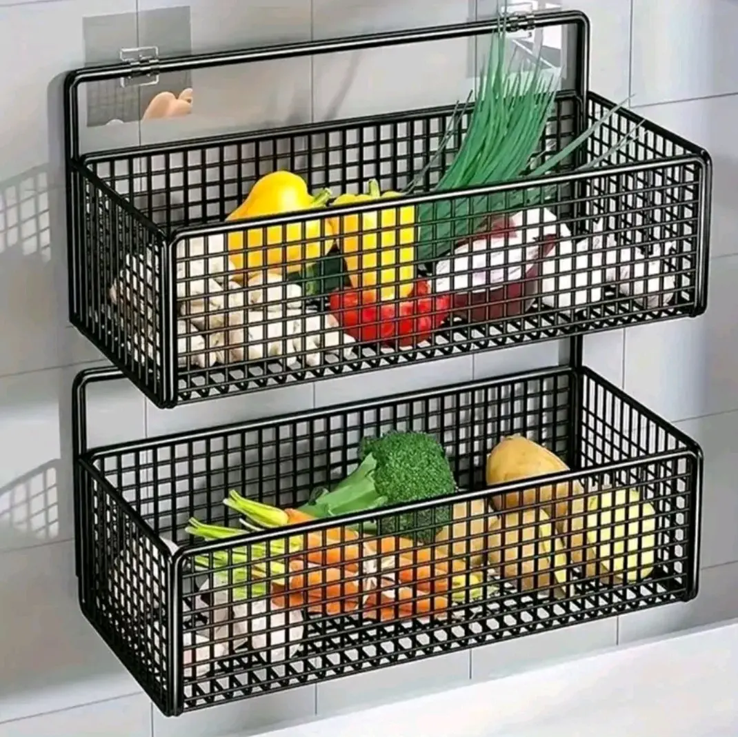Rak Keranjang Besi Kamar Mandi, Rak Keranjang Besi Dapur, Rak Keranjang Serbaguna Besi Anti Karat rak sayur bumbu, rak sayur, rak bumbu, rak kamar mandi rak serbaguna