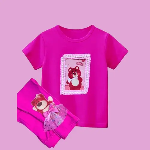 Setelan anak perempuan 1-10tahun/satu stel baju legging kurommii mellody lotsso baju legging anak oneset Katun 2