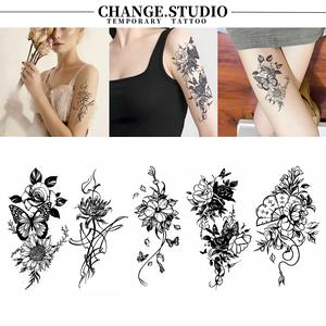 Dòng hoa Hình xăm tạm thời Kéo dài trong 15 ngày. Chống Thấm Nước Và Chống Chà Xát Miếng Dán Hình Xăm