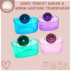 CHIRO Tempat Makan & Minum Gantung Kucing Anjing kelinci / Pet Dish Hewan