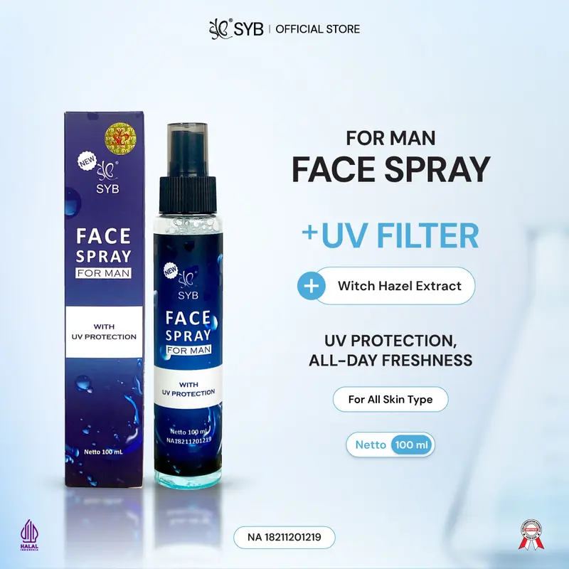 SYB Face Care For Man Original Brightening & Acne Series [Paket Perawatan Wajah Pria untuk Membersihkan & Mencerahkan dengan Niacinamide Salicylic Acid & Witch Hazel Extract] 6