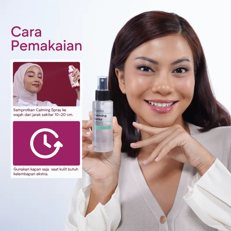 [Promo Hemat Bundling isi 2] Pratista Calming Spray Membantu Menenangkan Kulit Merawat Kulit Beruntusan dan Jerawat Menghidrasi Kulit Wajah 100ml 5