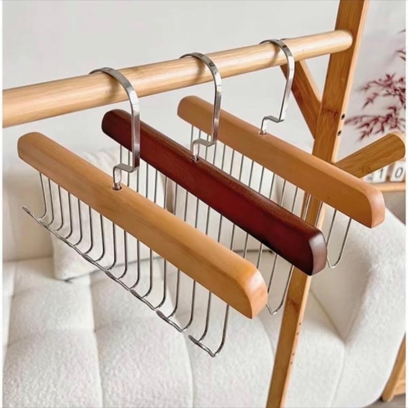 Móc Gỗ Treo Đồ Đa Năng móc gỗ treo đồ trống trơn trượt tiết kiệm không gian Treo Tường Móc Treo Quần Áo