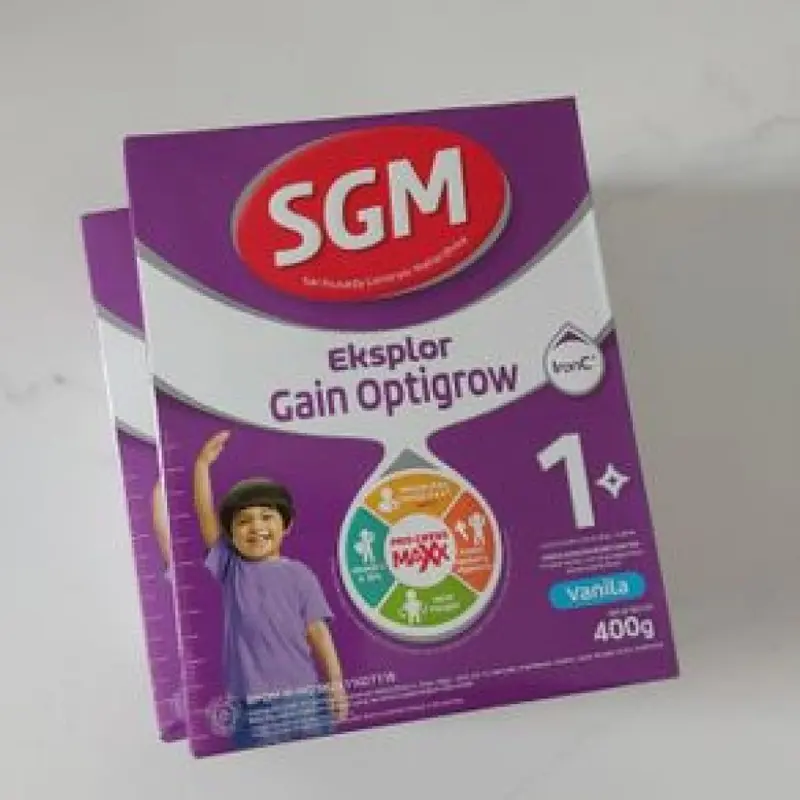 SGM Eksplor Gain Optigrow 400 g - Susu Bubuk Bayi Usia 1 Tahun Keatas Lactogrow 3