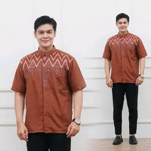 Baju Koko Bordir Pria Dewsa Lengan Pendek