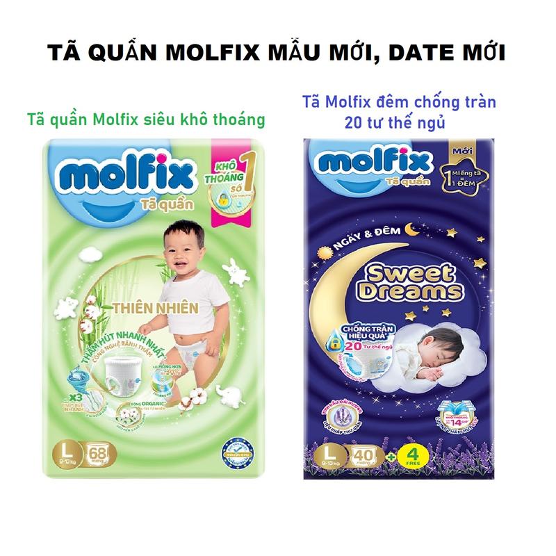 MẪU MỚI Bỉm quần Molfix Ngày/Đêm-Đủ size M/L/XL/XXL
