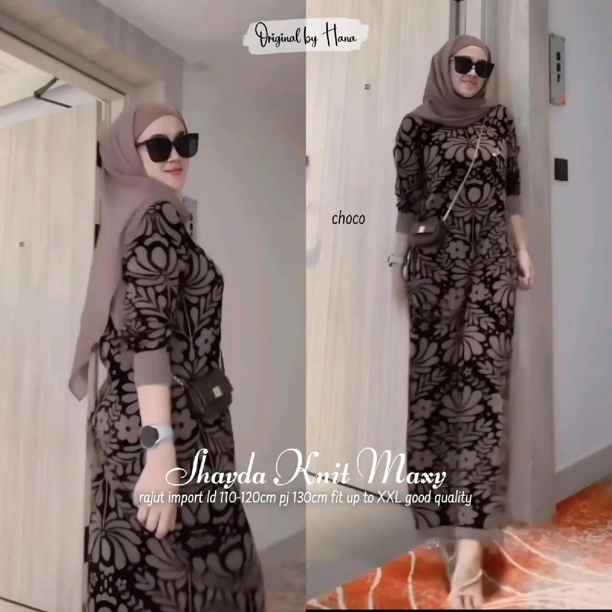 SHAYDA KNIT MAXY MOTIF BUNGA