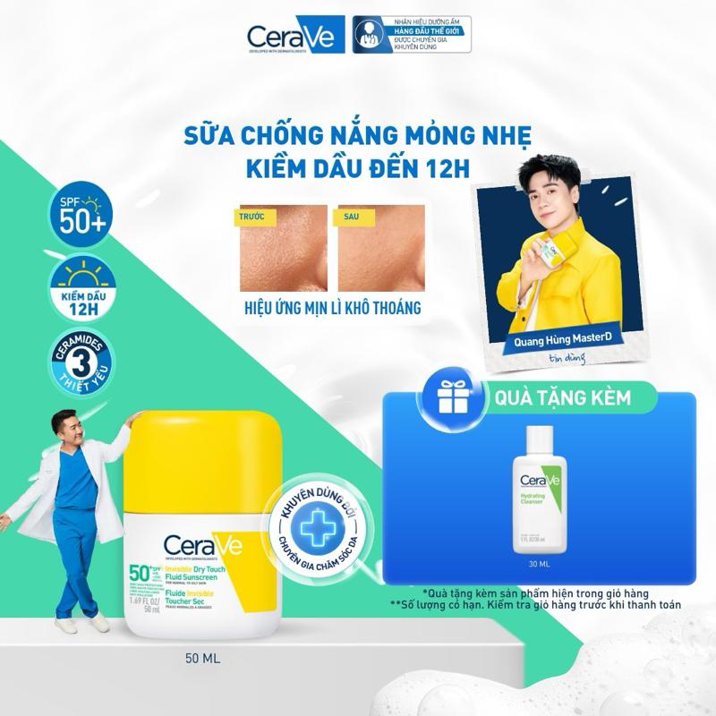 [MỚI] [DEAL SHOCK] Sữa chống nắng giảm dầu mỏng nhẹ khô thoáng 50ml