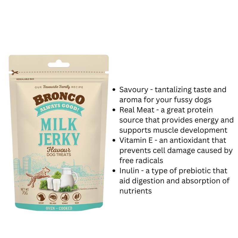 *PROMO* Bronco - Jerky Dog Treat / Snack 70g, Available in 6 Flavors