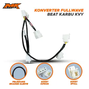 MK Racing Kabel Konverter Fullwave Beat Karbu KVY SERAT/Braided Sleeve / Rapih