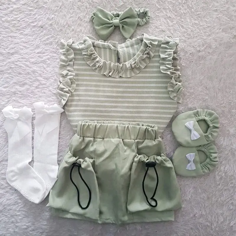 PRE ORDER  Stelie Rok Set + kaos kaki cantik 4