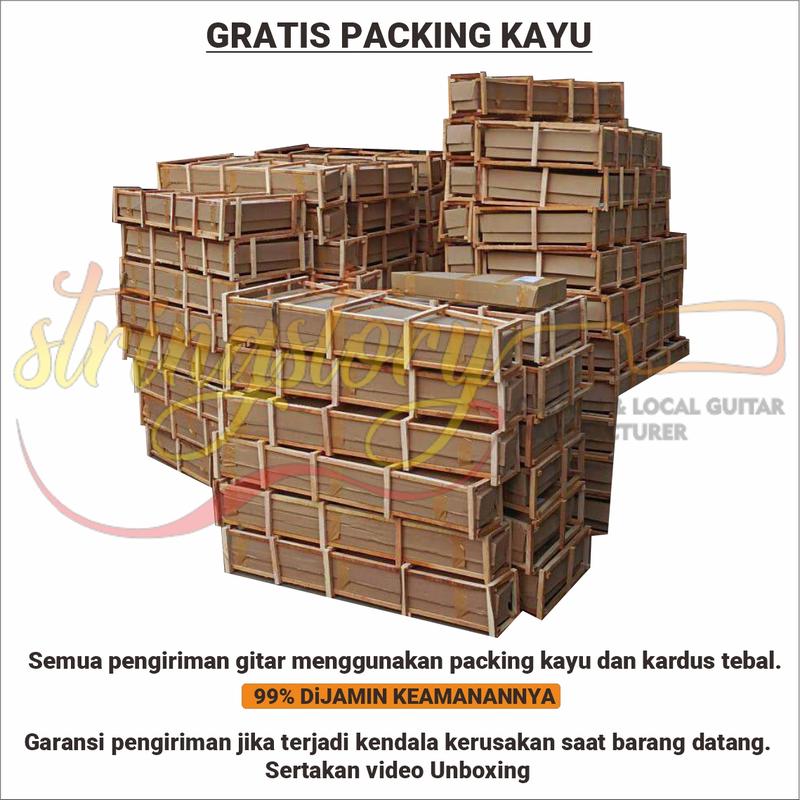 Gitarlele Original Senar Nylon Gratis Packing Kayu Bonus Tas dan Pick 9
