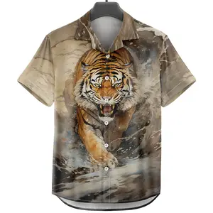 GOKS Baju Kemeja Motif Laki Laki Perempuan Full Print Printing Kemeja Vintage 462 MAUNG SUMATRA