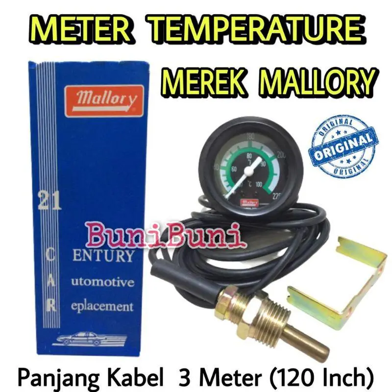 Ampere Temperatur / Ampere Panas / Meter Pengukur Suhu Air Untuk Mobil & Mesin Universal PROMO TERMURAH 6