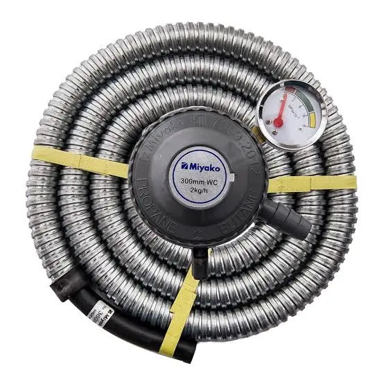 MIYAKO RMS-206M Selang Gas 1.8M dan Regulator Meter - Silver 5