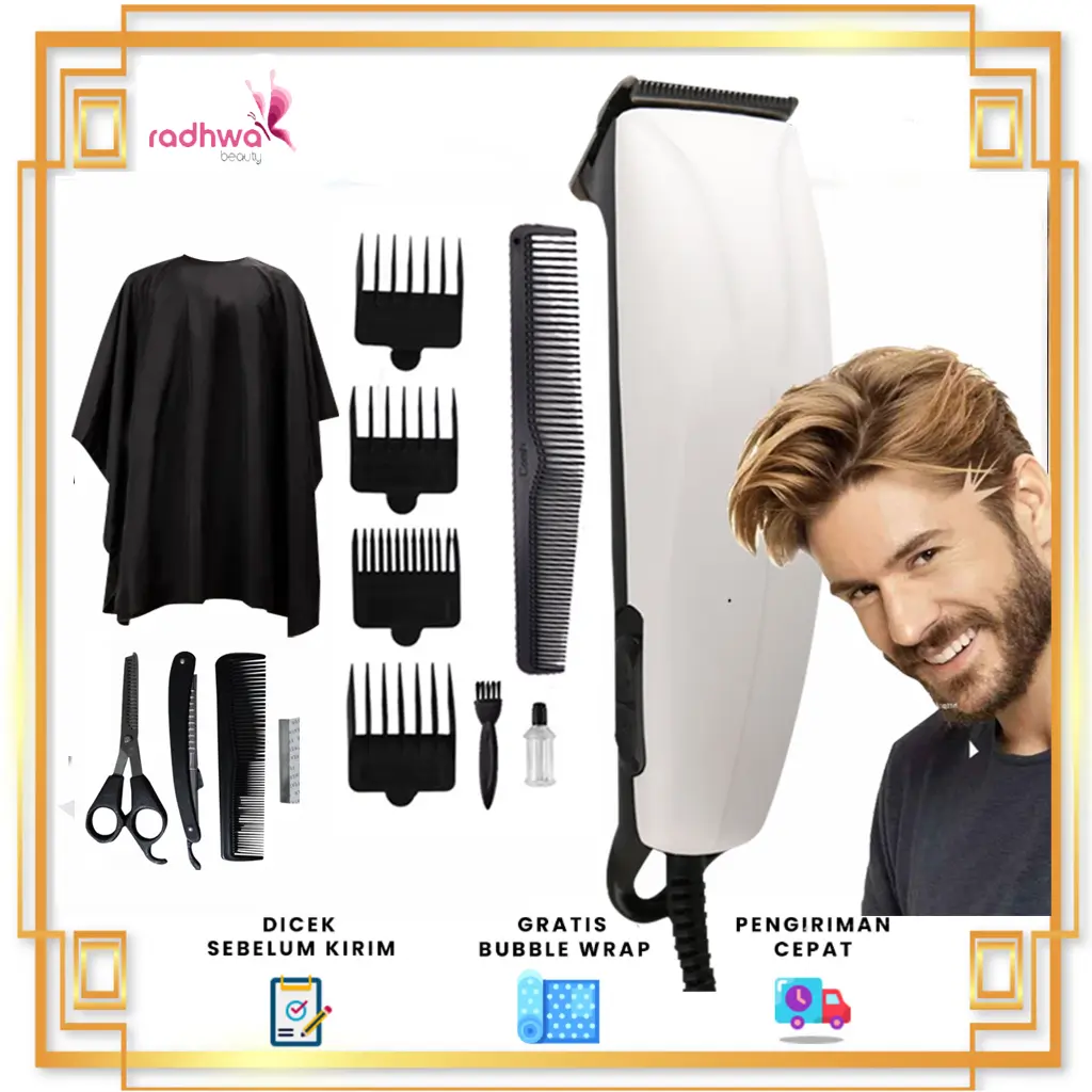 Alat Mesin Cukur Rambut Profesional Kemei KM-6603 Hair Clipper Aman Digunakan