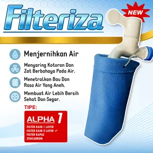 FILTERIZA Filter Keran Air Saringan Air Karbon Aktif Untuk Penjernih Pembersih Air Sumur PAM PDAM