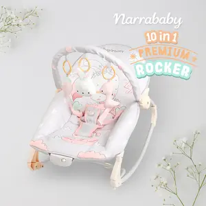 Bouncer Sugar Baby 10in1 Premium Rocker dengan 8 Musik + Getar dan 3 Posisi Sandaran