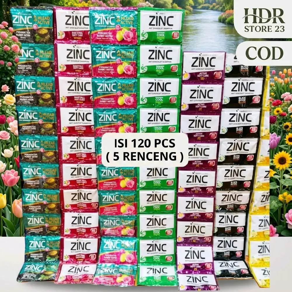 PAKET HEMAT 120PCS ZINC SHAMPOO ( 5 RENCENG ) ISI PER RENCENG 13 DOUBLE SACHET Conditioner Haircare