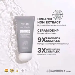 NPURE Cleanser Gel Noni Mini 50ML Pembersih Wajah Hypoallergenic untuk Semua Jenis Kulit dengan Organic Noni Extract & 9X Probiotics Complex