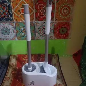 ANGOLA Sikat Kloset Duduk/Jongkok 2IN1 D83 Sikat Pembersih Toilet / Toilet Brush / Sikat Toilet Serbaguna Gagang Silikon