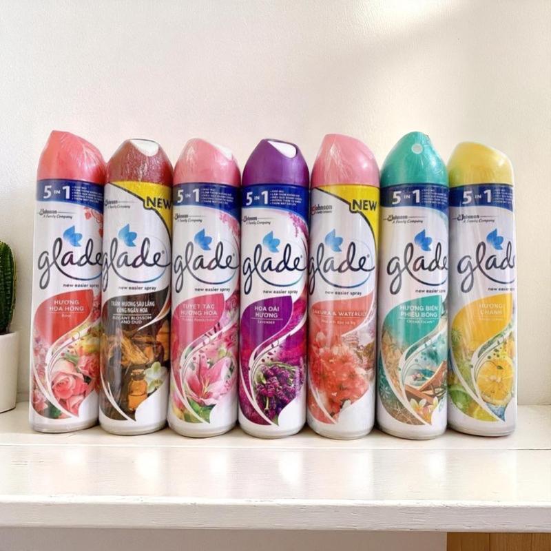 Chai Xịt nước hoa khử mùi thơm phòng Glade 280ml Chính Hãng (7 Mùi) Dầu Thơm Phòng