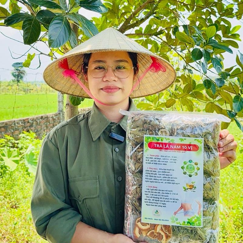 1kg Trà Lá Nam 10 vị - Hoà Bình thảo mộc tự nhiên,10 bịch. Thành phần gồm giảo cổ lam, lá sen ,sơn trà , . . - Chè Nước Trà gạo l  ứ t ổi linh one tea expert